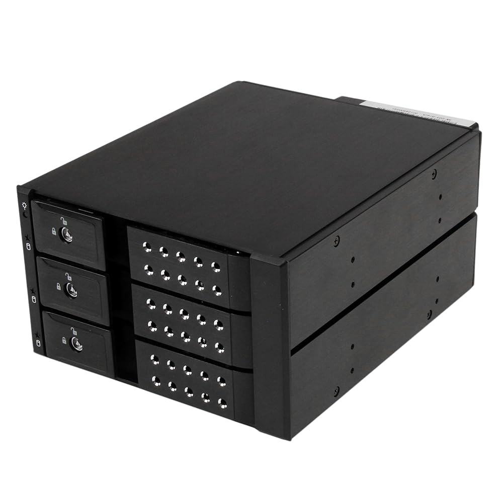 StarTech.com 3.5인치 SAS II /SATA III용 3-Bay 핫 스왑 백플레인 - 6Gbps HDD 알루미늄 트레이리스 모바일 랙 백플레인(HSB3SATSASBA) - 상품 이미지