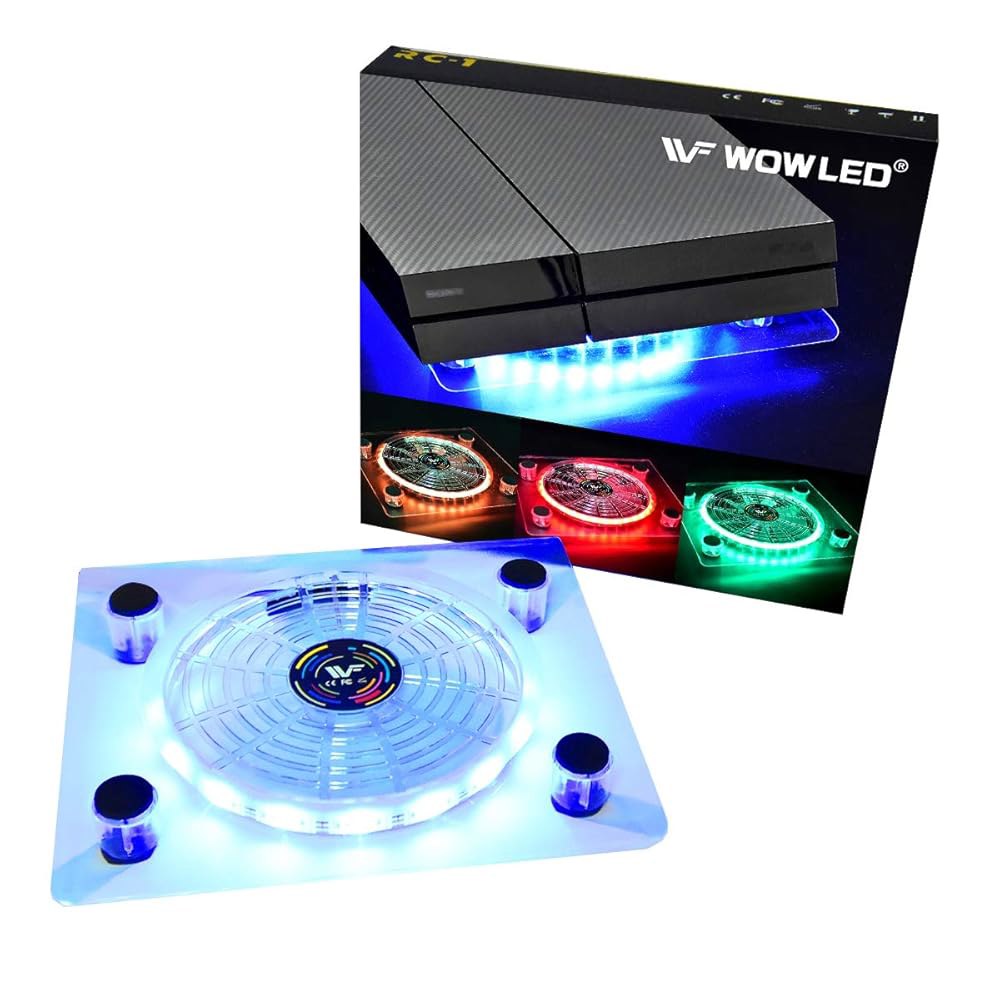 와우LED 쿨링 팬 미니 3키 제어 게이밍 USB RGB LED 쿨러 열 패드 PS4 플레이스테이션 4 Xbox One X 콘솔 노트북 PC CPU 컴퓨터 스트립 라이트 케이스 - 상품 이미지