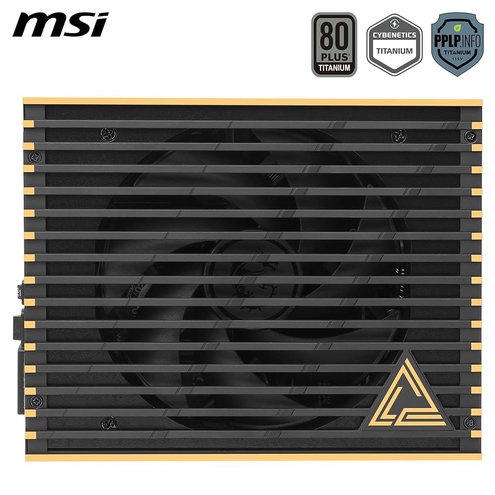 MSI MEG Ai1600T PCIE5, 완전 모듈형 게이밍 1600W 전원 공급 장치, 80+ 티타늄, 듀얼 12V-2x6 케이블, 서버급 커패시터, ATX 3.1 및 PCIe - 상세 이미지 3