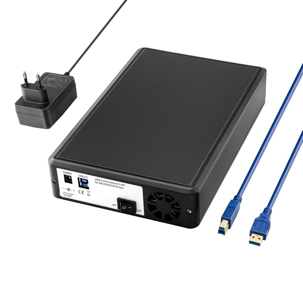 USB 3.0에서 5.25인치 /3.5인치 하드 드라이브 인클로저, SATA 알루미늄 인클로저 디자인 - CD-ROM, DVD-ROM, 콤보 및 DVD/RW (ME-535U3) - 상품 이미지
