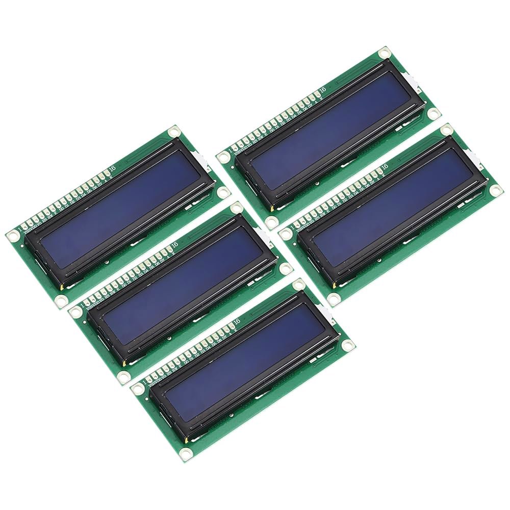 MECCANIXITY 5Pcs LCD 1602 디스플레이 모듈 3.3V, 블루 화면 백라이트 16x2 인터페이스 어댑터 3 - 상품 이미지