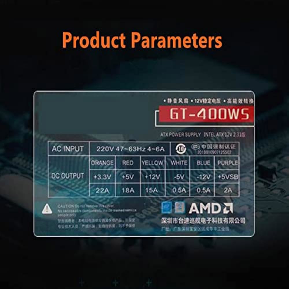 6P GPU 전원 공급을 지원하는 SpeedCruiser SFX AMD용 PSU, 300W 피크 400W 공급 GT-400WS 지원 - 상세 이미지 3