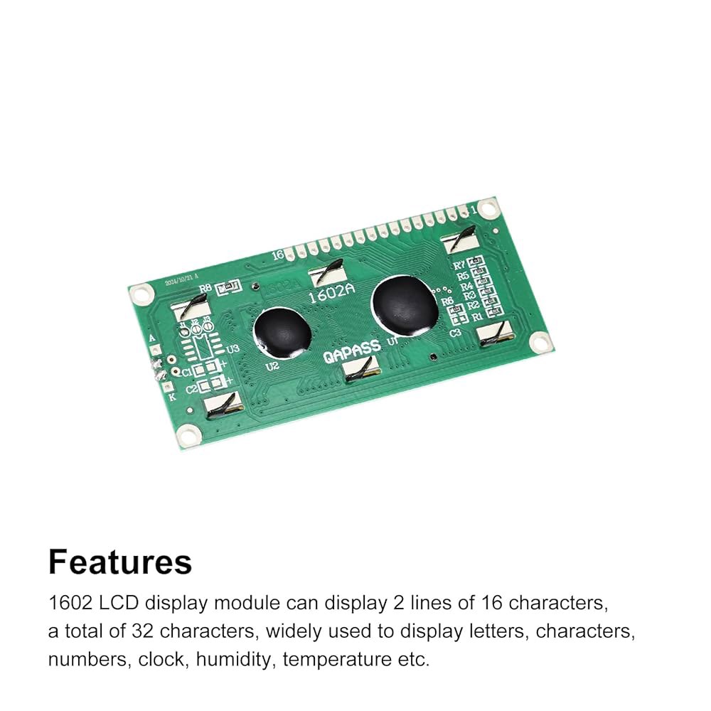 MECCANIXITY 5Pcs LCD 1602 디스플레이 모듈 5V, 노란색 화면 백라이트 16x2 인터페이스 어댑터 72x24mm 72x24mm Blue 3 - 상세 이미지 3