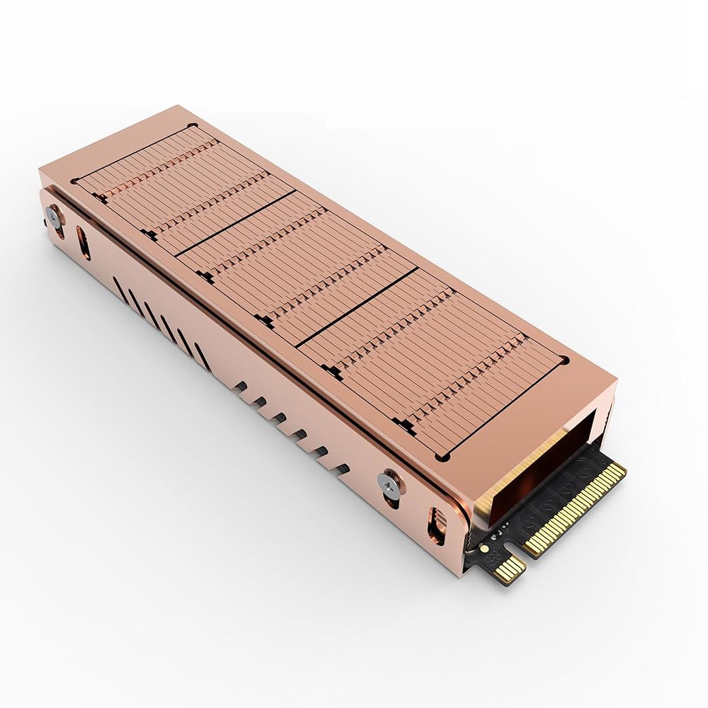 퓨어 코퍼 M.2 2280 SSD 히트싱크 하드 드라이브 라디에이터 열 패드를 사용한 효율적인 방열 냉각(모델 3) Model 2 - 상품 이미지