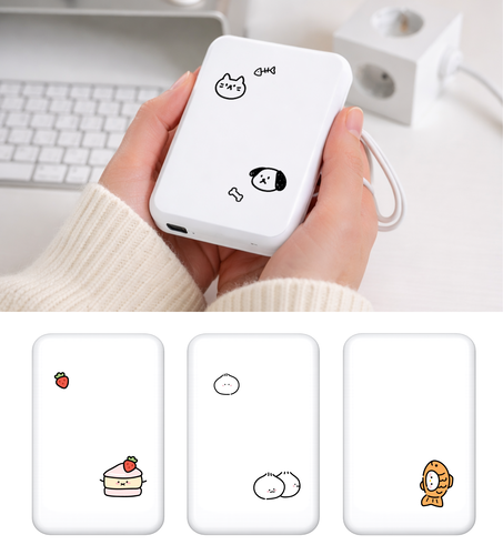 미니멀 귀여운 아이폰 갤럭시 맥세이프 보조배터리 10000mAh - 상세 이미지 4