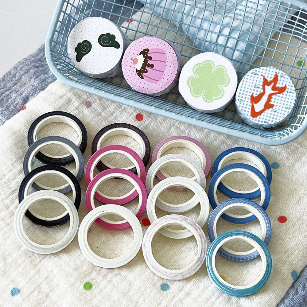 와카와카 6mm 4롤 얇은 마스킹테이프 그린월드 이미지 4