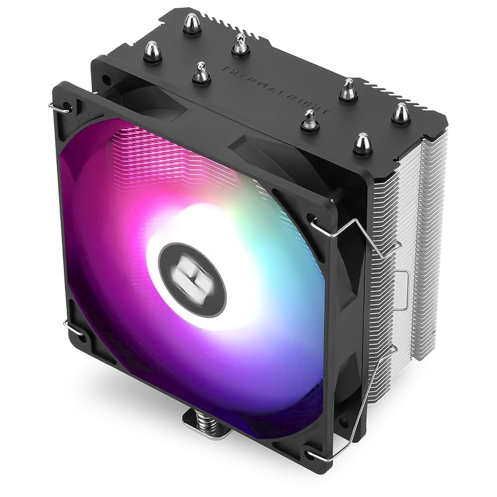 Thermalright Assassin X 120R SE V2 CPU 쿨러, 고정 램프 색상, 4 6mm 히트 파이프, 1550RPM 속도 120mm PWM 조용한 팬 S-FDB - 상품 이미지