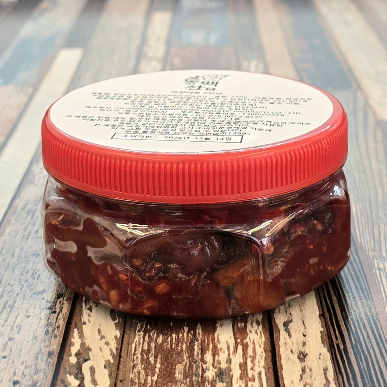 오징어젓갈 마늘 깨 양념 강경 오징어젓 대용량 업소용 선물용 가정용 도매 250g, 8개 - 상품 이미지