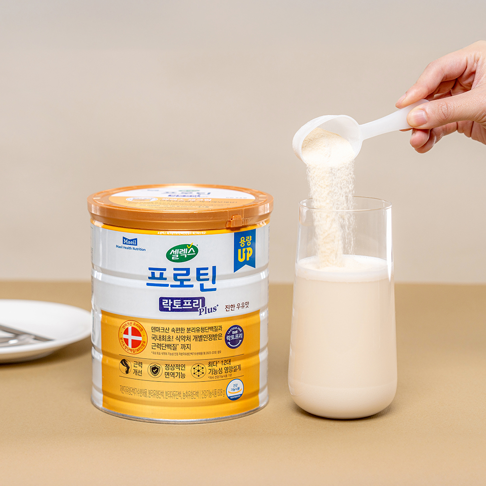 [네이버 단독] 셀렉스 프로틴 락토프리 플러스 근력 개선 단백질 608g, 1개