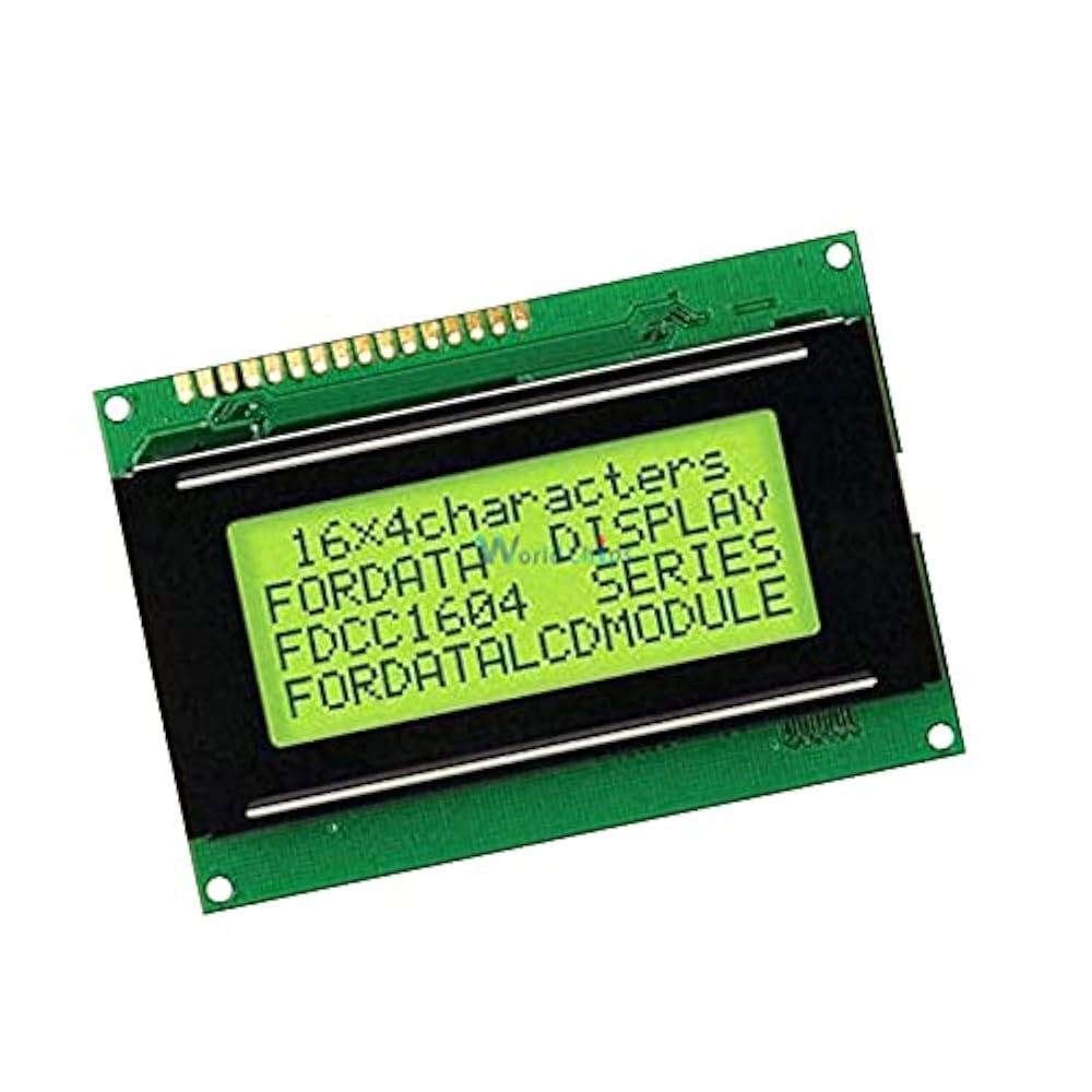 Midzoo LCD 16x4 1604 문자 디스플레이 모듈 LCM 옐로우 블랙라이트 5V - 상세 이미지 3