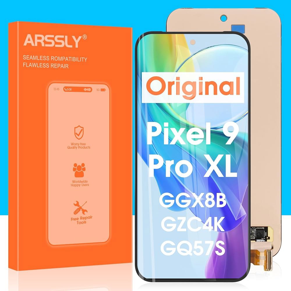 Google Pixel 9 Pro XL 화면 교체용 오리지널 - 수리 키트가 포함된 GGX8B GZC4K LCD 유리 패널 풀 어셈블리용 디스플레이 터치스크린 디지타이저용 - 상품 이미지