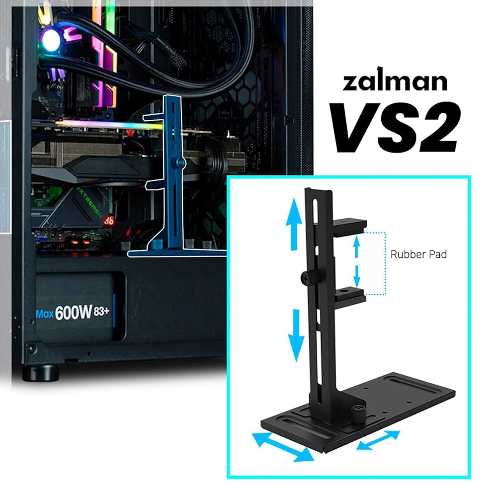 잘만 VS2 GPU 지원 브래킷, 스크류 마운트 그래픽 카드 브레이스, 조절 가능한 안티 사그 홀더, 비디오 스탠드, PSU 슈라우드 또는 팬 마운트에 적합, 5080 시리즈 GP - 상세 이미지 3