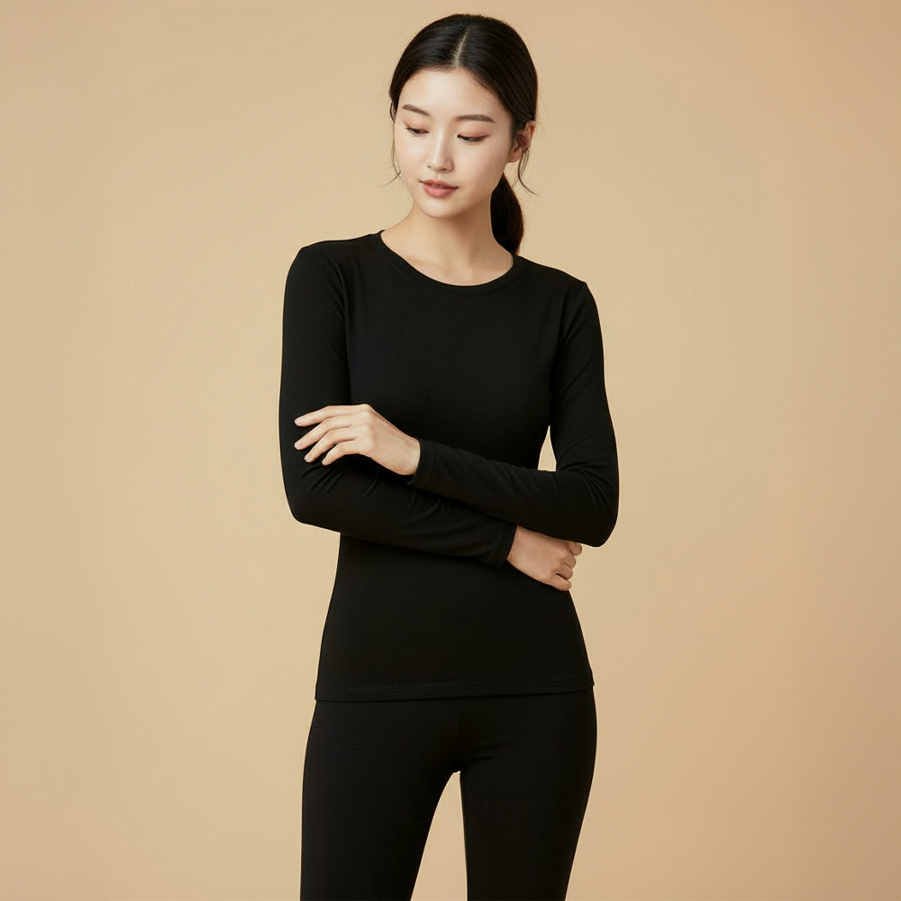 누모 여성 긴팔 내의 발열 히트텍 기모 내복 - 상세 이미지 5