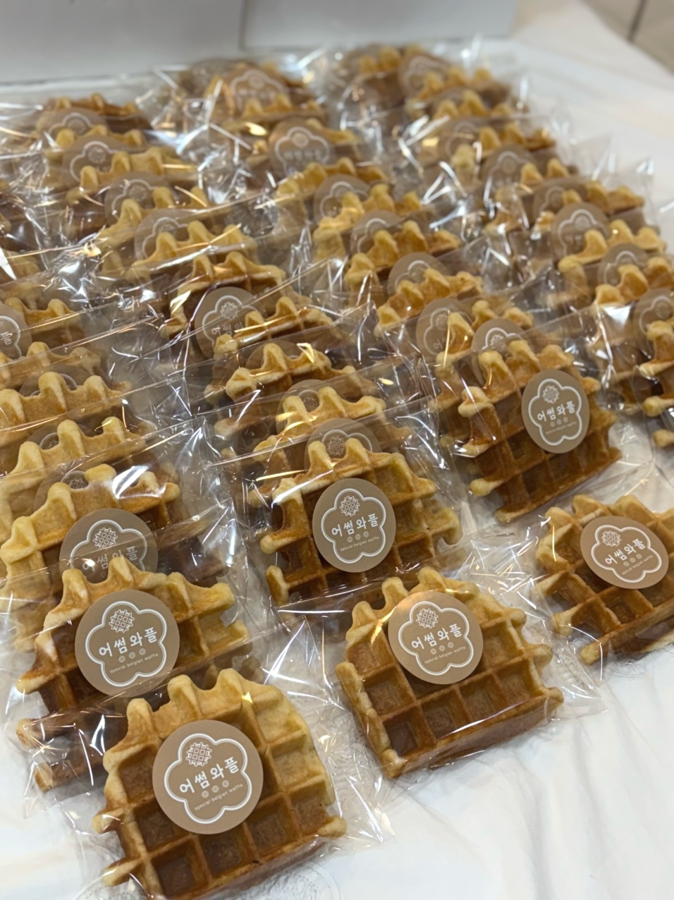 벨기에 리에주 와플 플레인 90g 100개입 개별포장 단체 대량 납품 카페 디저트 간식 빵 - 상세 이미지 3