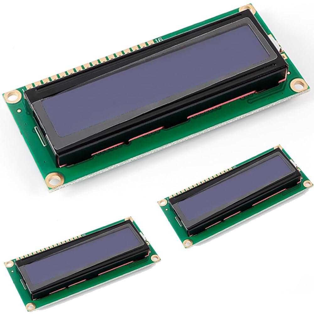 제시니 3팩 1602 LCD 디스플레이 모듈 블루 옐로우-그린 화면 IIC / I2C LCD1602 5V 어댑터 플레이트 1602A 아두이노용 - 상품 이미지