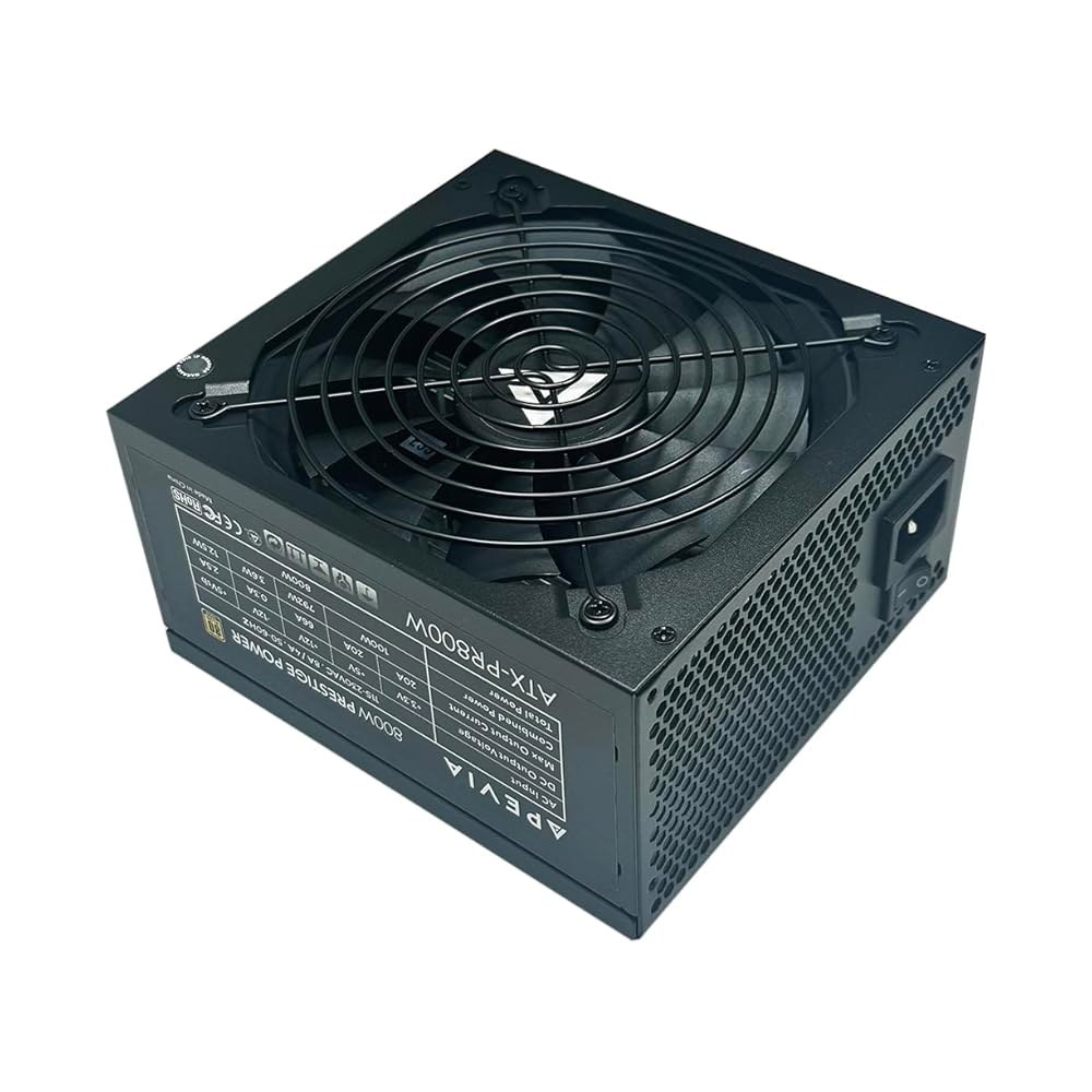 Apevia ATX-PR800W 프레스티지 800W 80+ 골드 인증, RoHS 규정 준수, 액티브 PFC ATX 게이밍 전원 공급 장치 800W - 상품 이미지