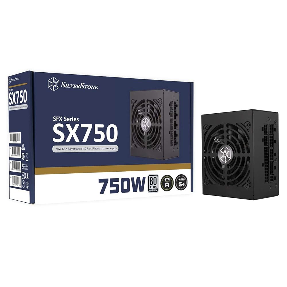 실버스톤 SX750 플래티넘, 750W SFX 풀 모듈러 80 PLUS 플래티넘 전원 공급 장치, SST-SX750-PT - 상품 이미지