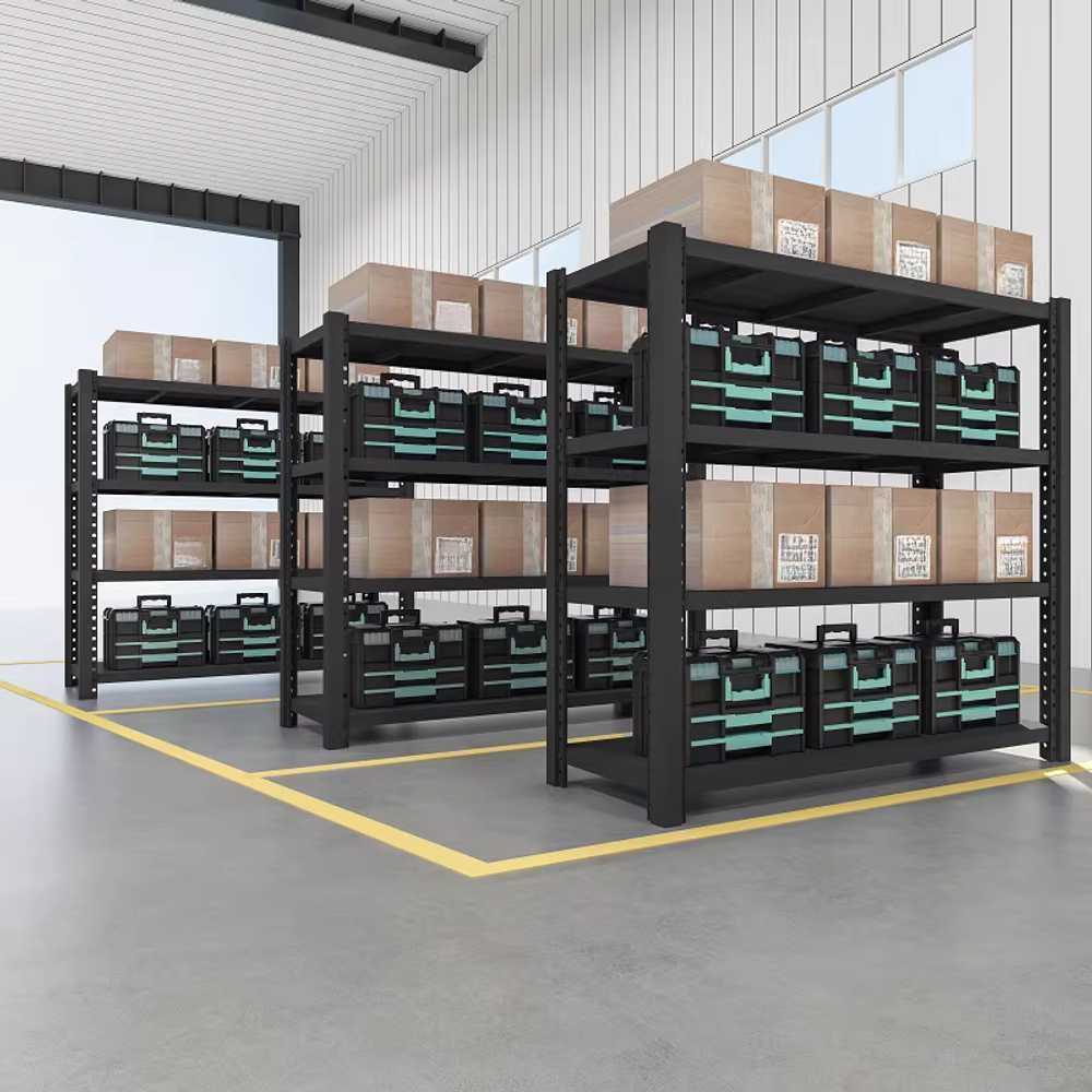 이동식 중량랙 휠 철제 스탠드 다층 물류 마트 화물 100x40x150cm / 800kg - 상품 이미지