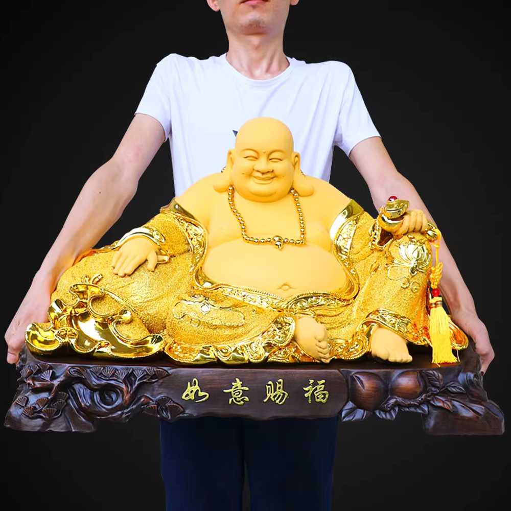 포대화상 부처님 부처상 조각상 공예품 석가모니상 자단색 재복도달불 - 상세 이미지 3