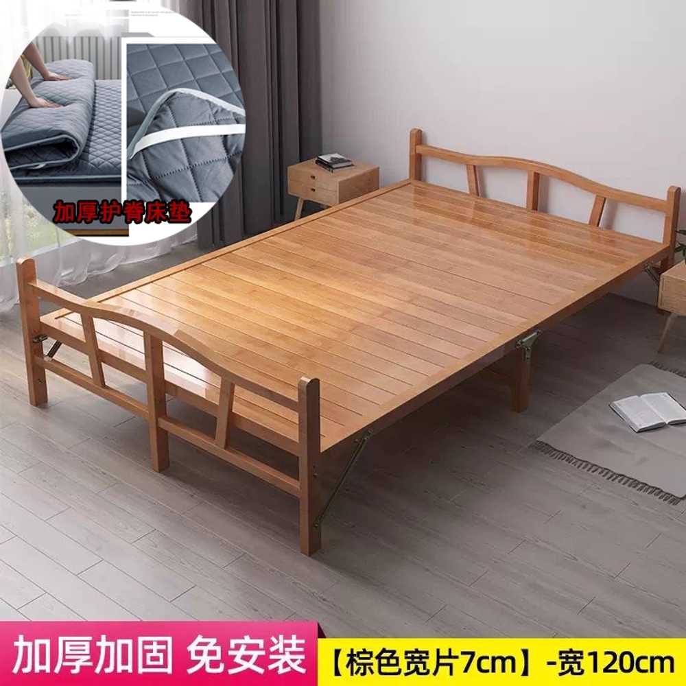 접이식 평상 침대 조립식 공간활용 튼튼한 깔판 마루 120x192cm 탄화 가후 중판 이미지 8
