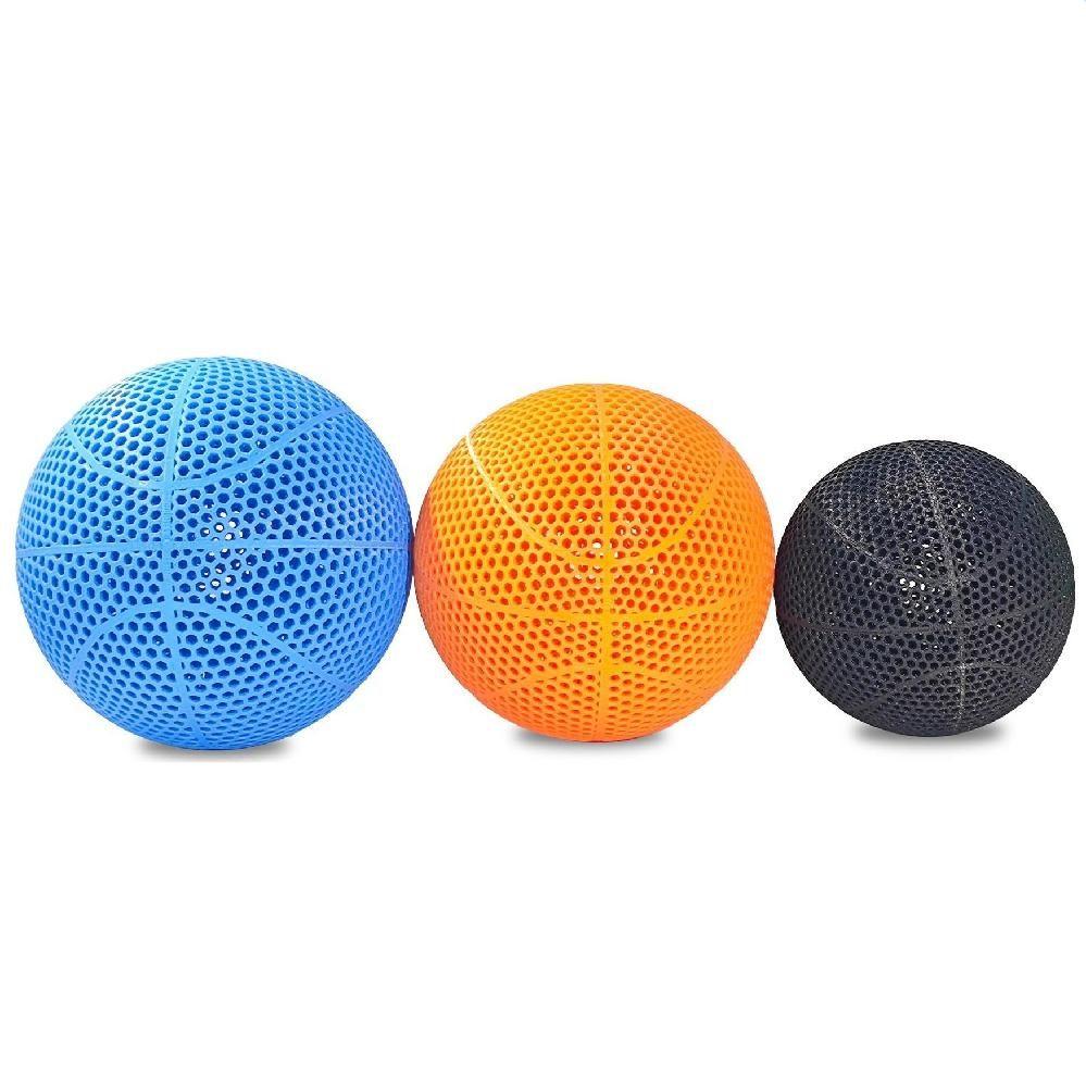 에어리스 농구공 무공기 무소음 모델 정식규격 선물 표준공 3D 프린트 농구공-블루 3호 18cm - 상세 이미지 2