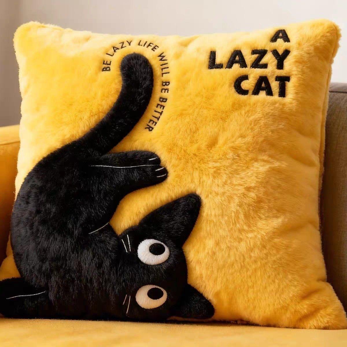 귀여운 고양이 소파 거실 선물용 베개 화이트캣