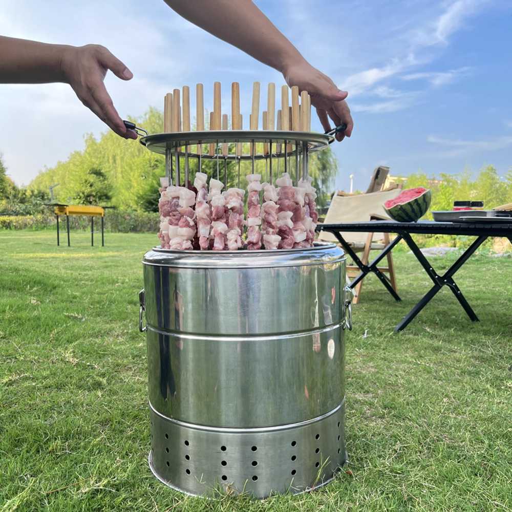 항아리 바베큐 그릴 원형 꼬치구이 화덕 다용도 펜션 소형 16개 / 1단 기본 이미지 7