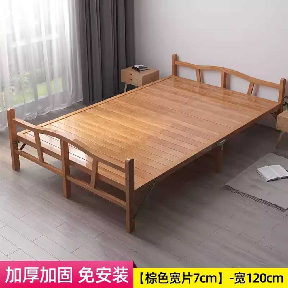 접이식 평상 침대 조립식 공간활용 튼튼한 깔판 마루 120x192cm 탄화 가후 중판 이미지 7