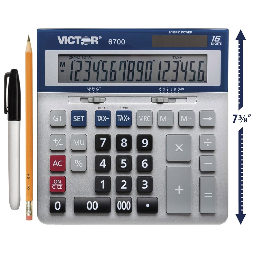 Victor 6700 대형 데스크탑 계산기, LCD 16자리 - 상품 이미지