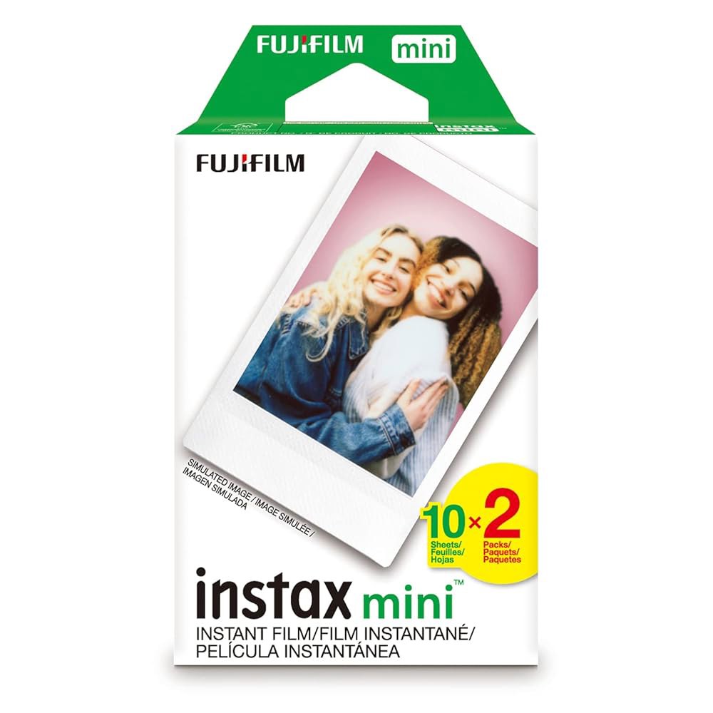 후지필름 인스탁스 미니 인스턴트 필름 트윈 팩(화이트), 사진 20장 2 Twin Packs + USB - 상품 이미지