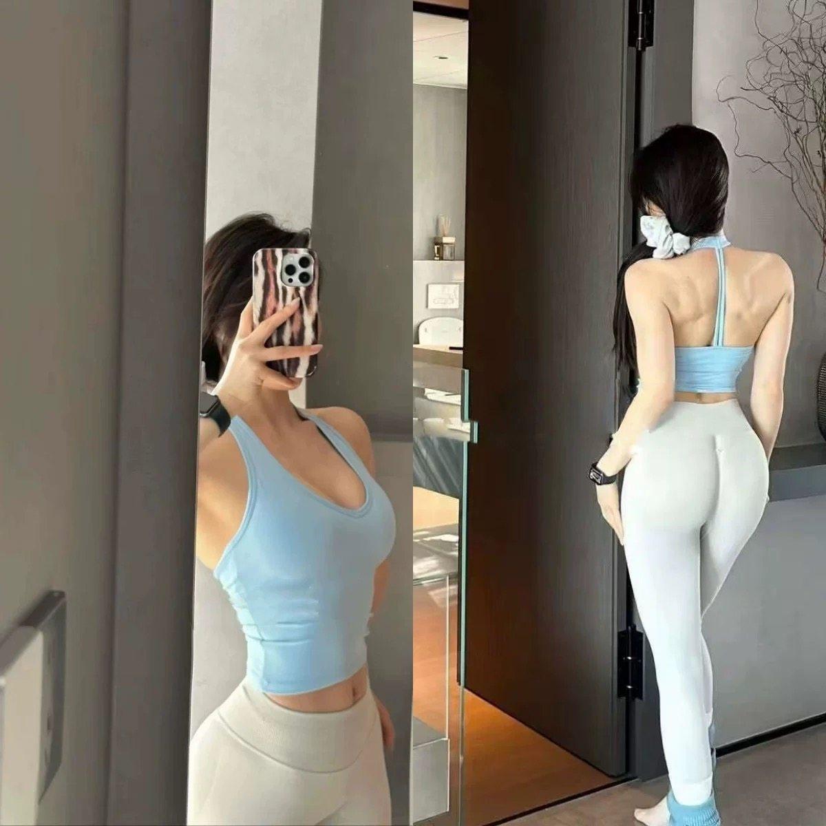 여성 운동복 세트 필라테스복 상의 헬스복 - 상세 이미지 2