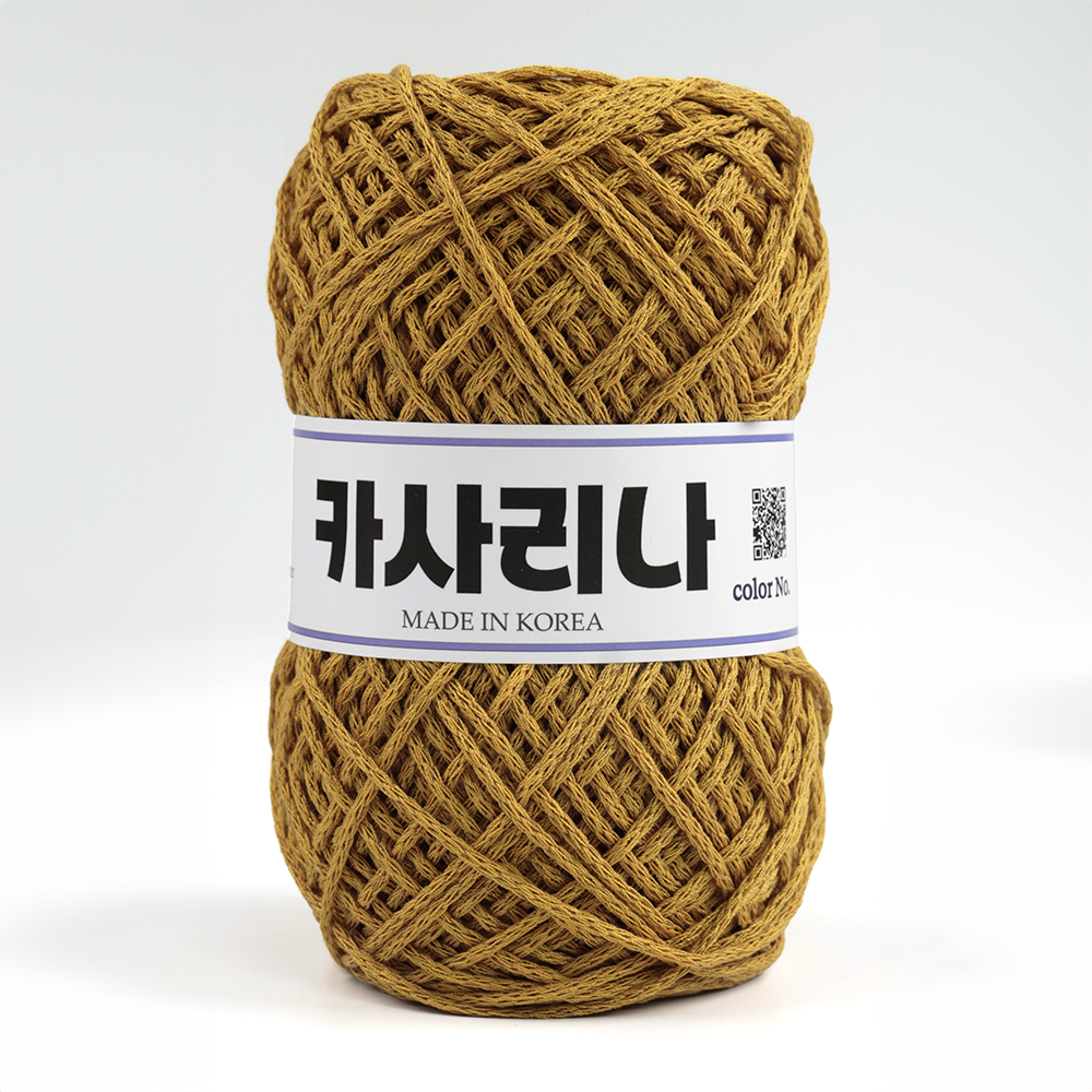 탄탄한 마크라메실 콘샵 카사리나 200g 마크라메실 코바늘가방 소품 뜨개 022 카멜 - 상품 이미지