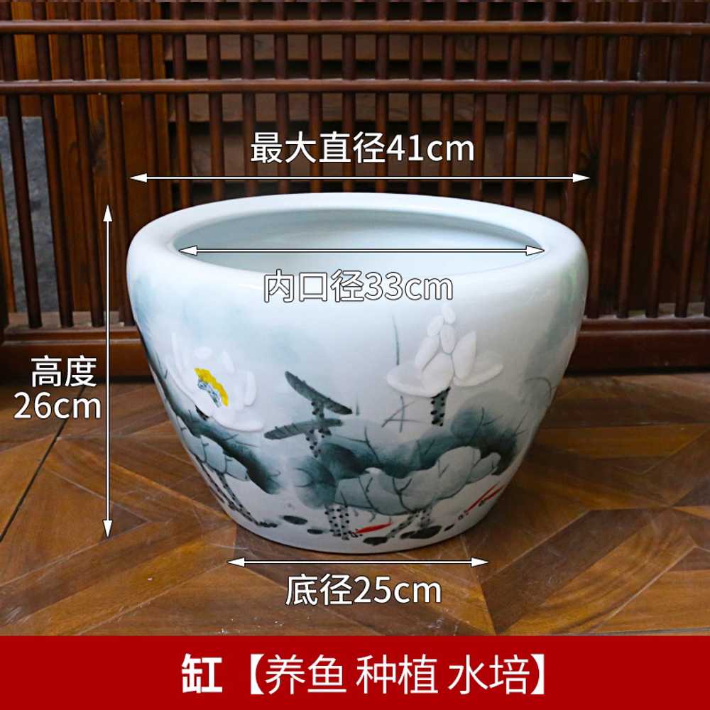 세라믹 세면대 세정대 조합 화장실 아트 디자인 원형 41cm / 녹색 이미지 7