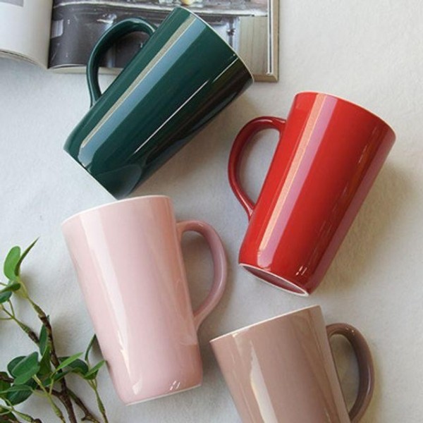사이즈 롱머그컵 에이바 4color 특대형 600ml 도자기머그 빅머그 롱머그 머그 머그컵 - 메인 이미지