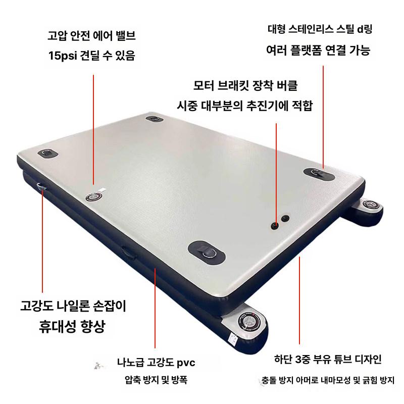 민물낚시 좌대 보트형 부표 저수지 뗏목 배 에어매트 일반형 A. 평판 플로트 - 상세 이미지 4