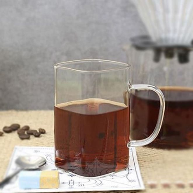 마카 머그컵 유리컵 커피잔 내열 유리잔 사각270ml 4P - 메인 이미지