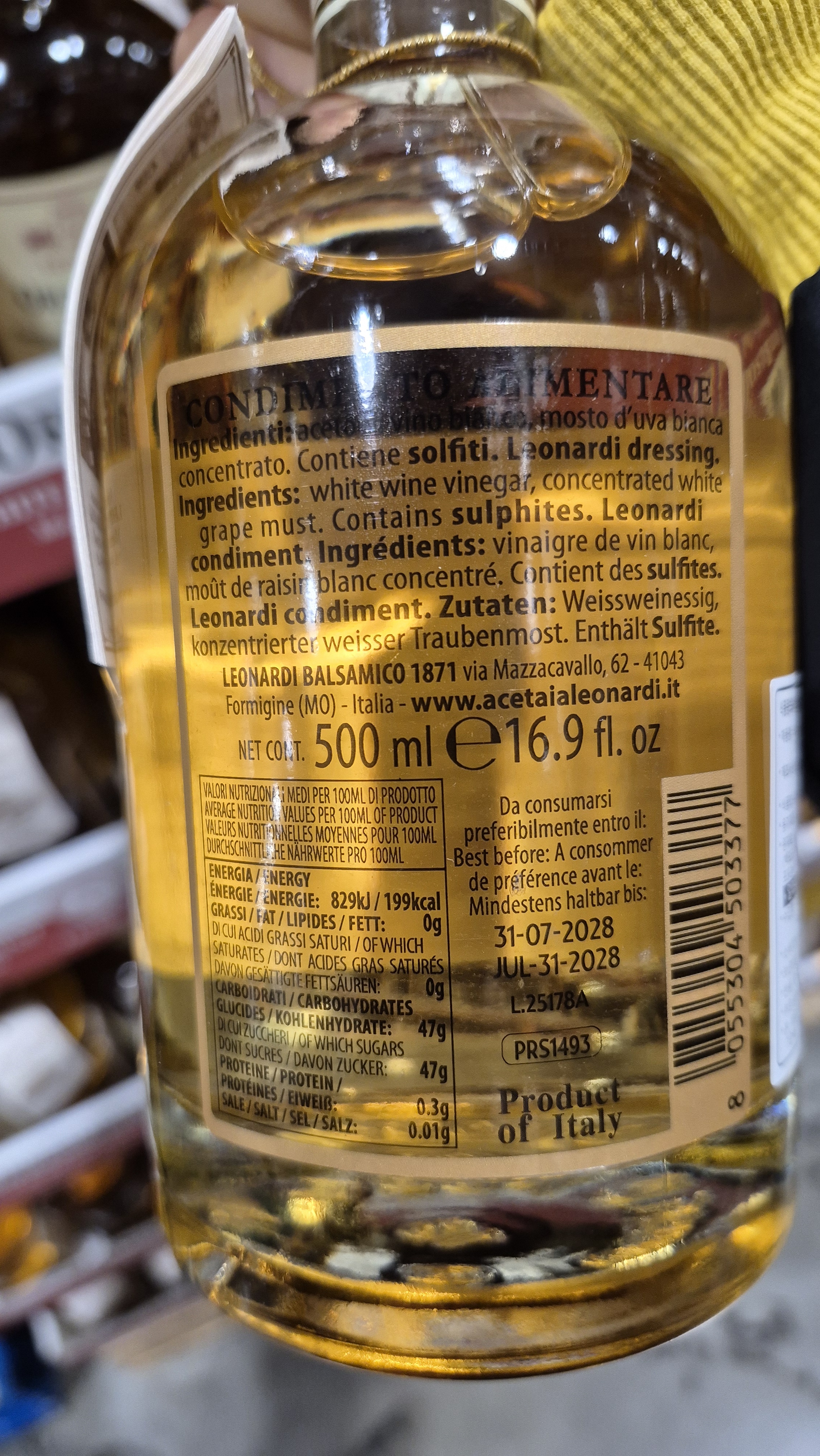 레오나르디 오로 노빌레 화이트 발사믹 식초 500ml 이미지 6