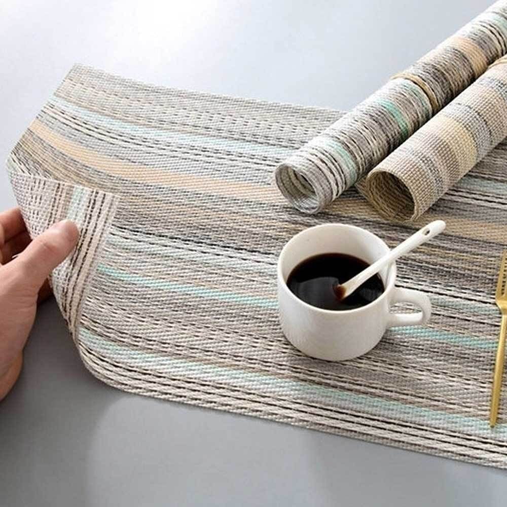 가을 플레이팅 식탁매트/북유럽 식탁 테이블매트 pvc 가을민트