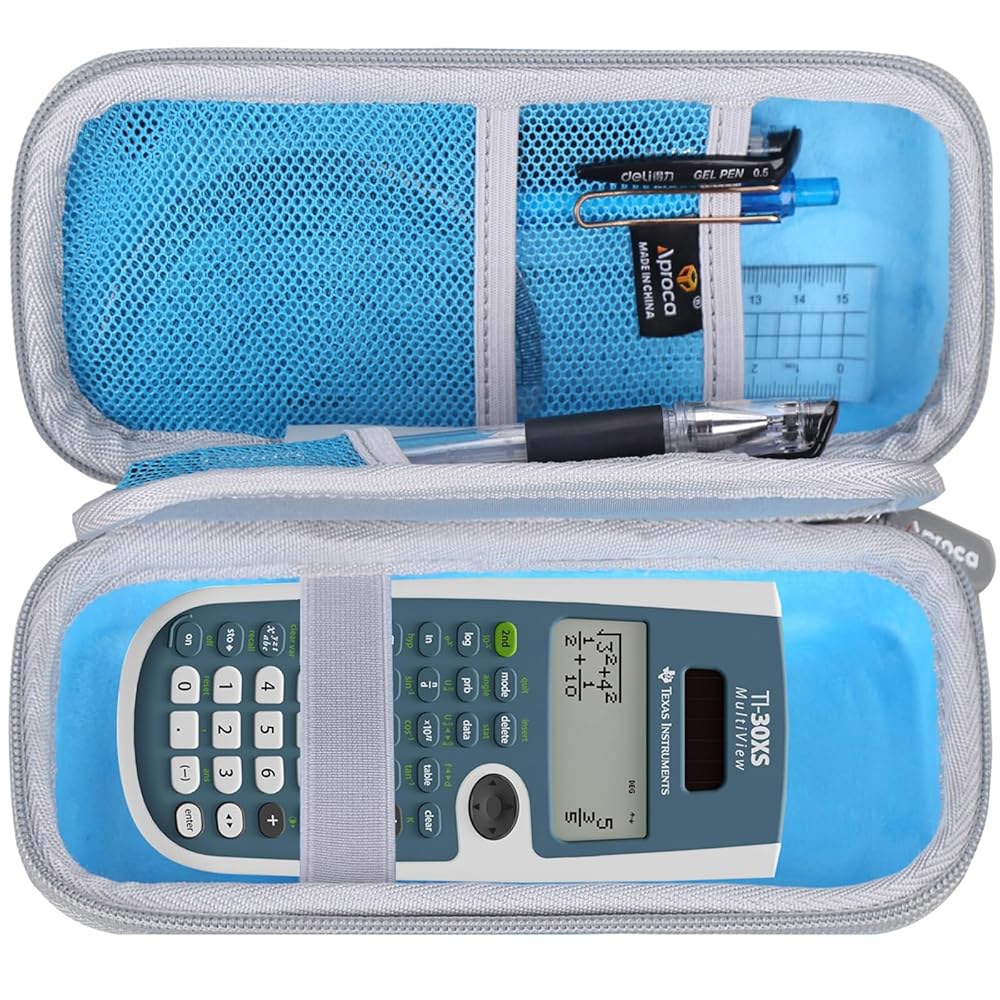Aproca Blue 하드 보관 케이스, TI-30XS 공학용 Instruments Texas 액세서리용(케이스만 및 해당) 계산기 멀티뷰 Blue - 상품 이미지