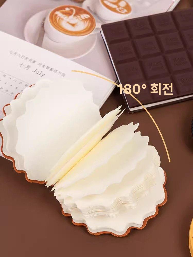 쿠키 모양 메모지 초콜릿 디자인 접착식 미니 노트 데스크 문구 소품 오레오 - 상세 이미지 5