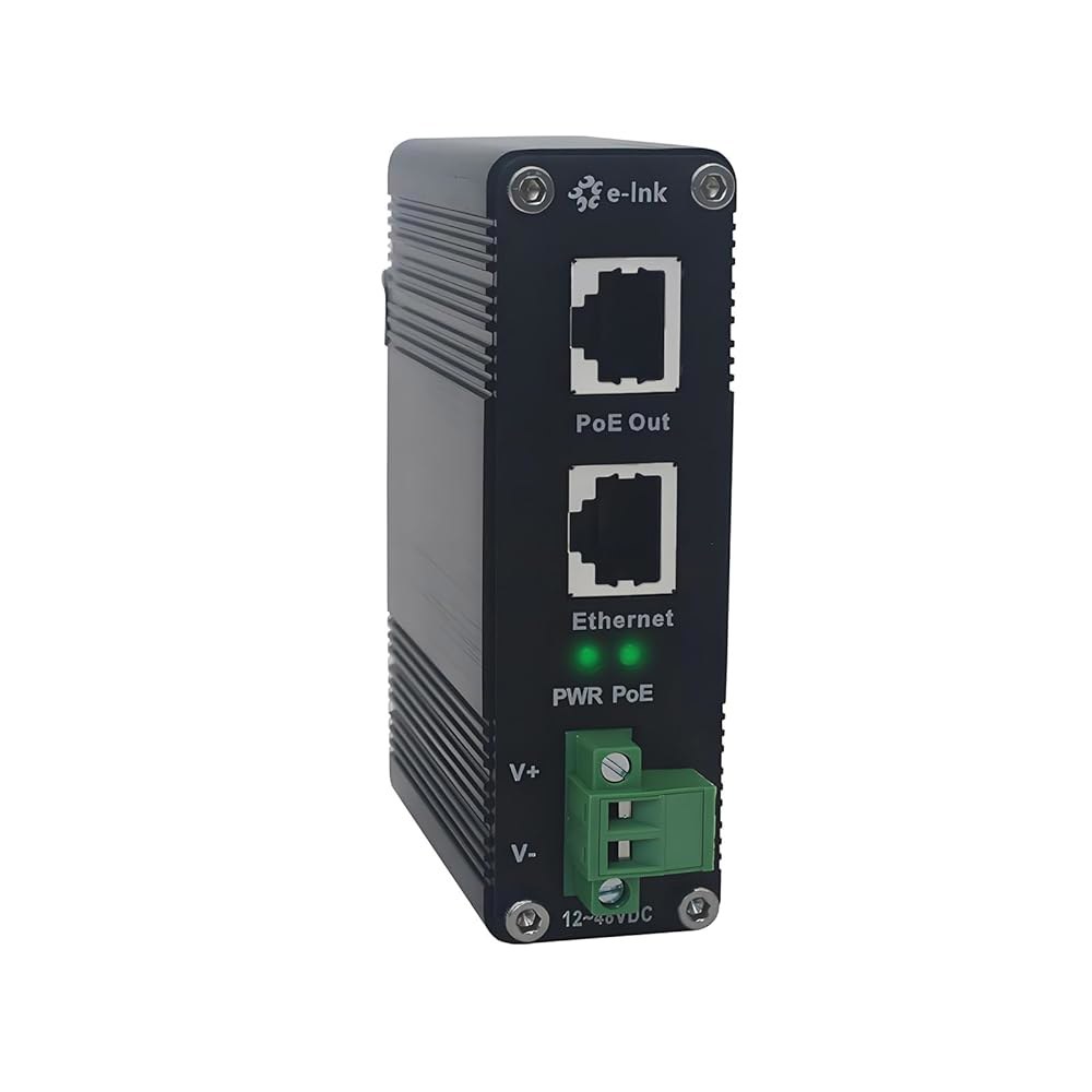 PoE 인젝터 - 산업용 기가비트 PoE+ IEEE802.3, 30W 경화 POE 어댑터, 12-48V DC 입력 DIN- 레일, 월 마운트 30W - 상품 이미지