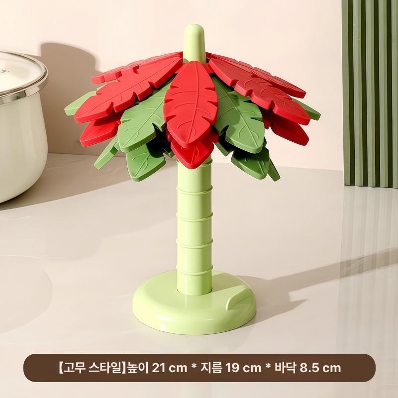 인스타스타일 코코넛 나무 단열 테이블 매트 주방 인테리어 컵홀더 크리스마스트리 1개 - 상품 이미지
