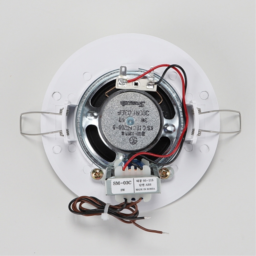 삼미 매입 원형 실링 스피커 SM-03C 3W 100mm(4인치) 사무실 상가 방송 스피커 - 상세 이미지 3