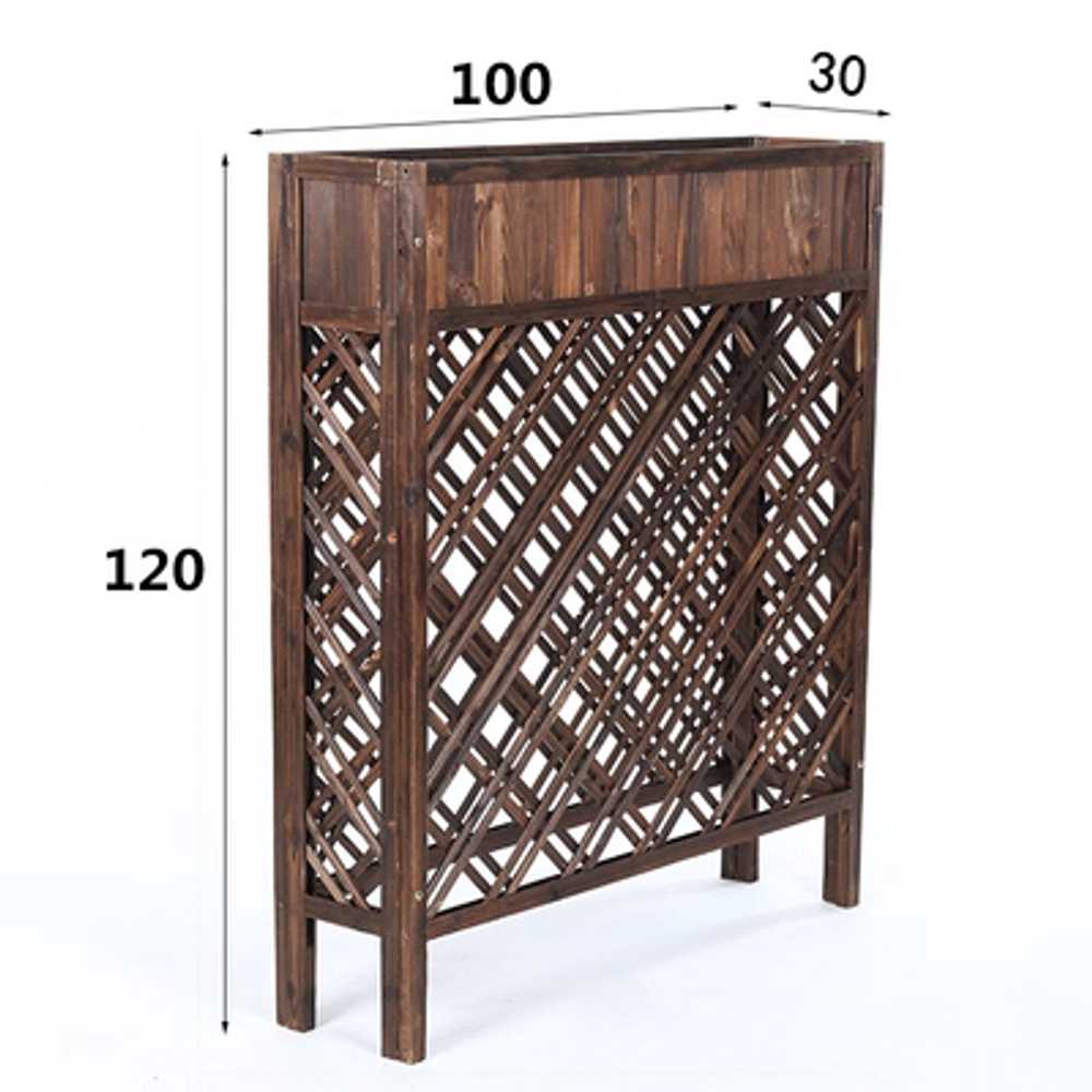 화분 파티션 펜스 실외용 플랜터 우드가림막 직사각 30x90x120cm 이미지 8