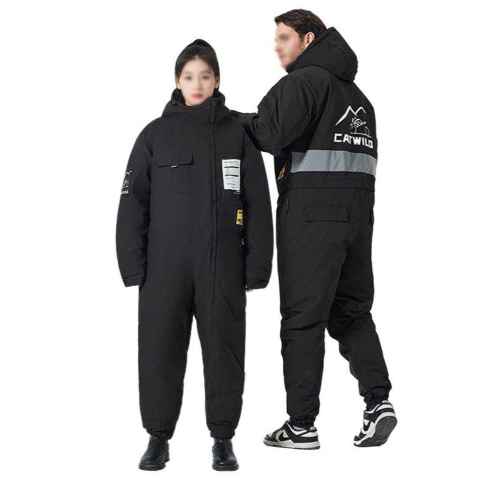 배달옷 남성 정비복 우주복 오토바이 겨울 낚시 동계 블랙 XL - 상품 이미지