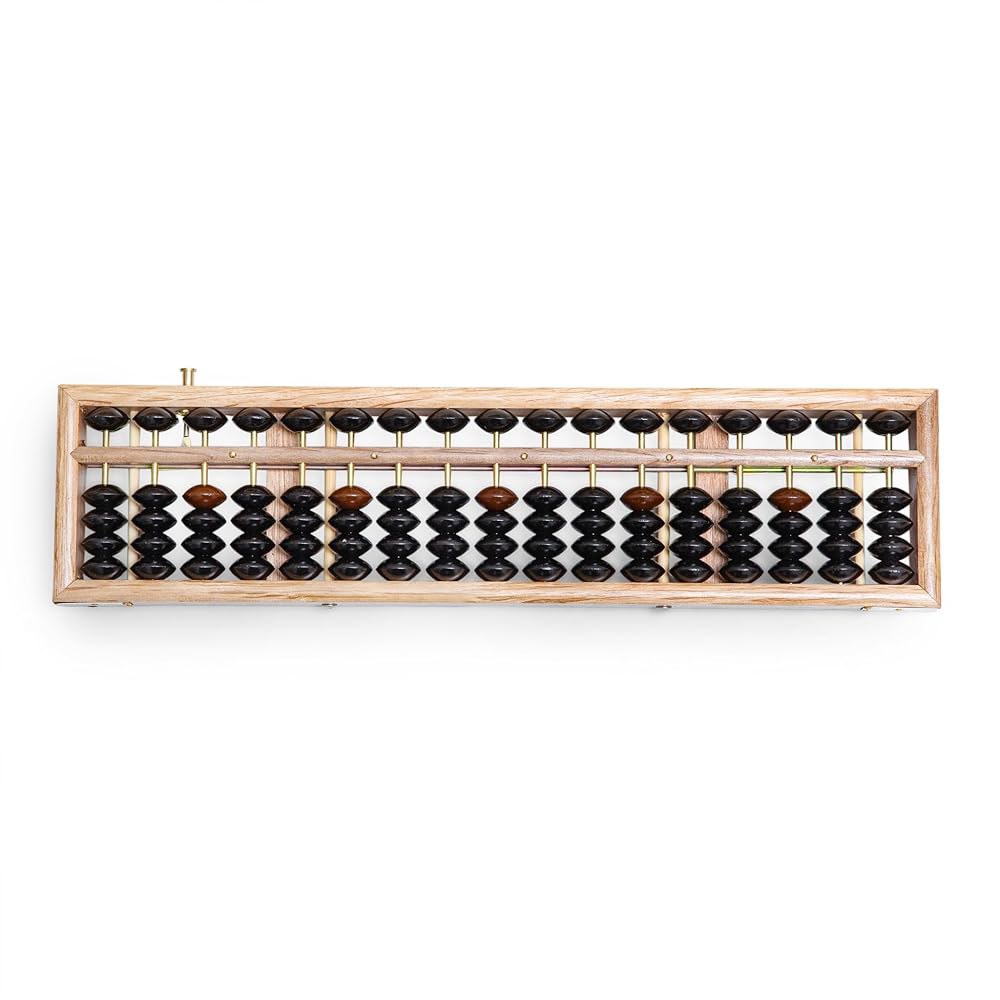 Black long Di fang 목재 17열 35.2cm(13.86인치) 소로반 계산기 리셋 전문가용 - 제작 버튼이 있는 주판 - 상세 이미지 2