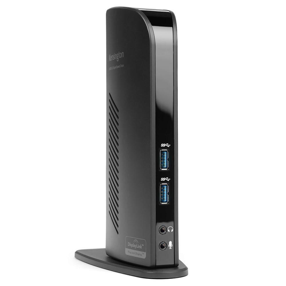 맥북, 윈도우 및 서피스용 켄싱턴 USB 3.0 듀얼 디스플레이 도킹 스테이션 (K33972US) - 상품 이미지