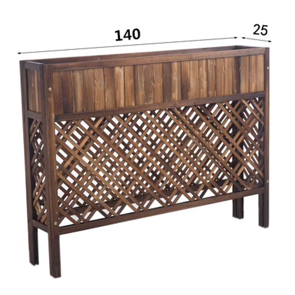 화분 파티션 펜스 실외용 플랜터 우드가림막 직사각 30x90x120cm 이미지 7