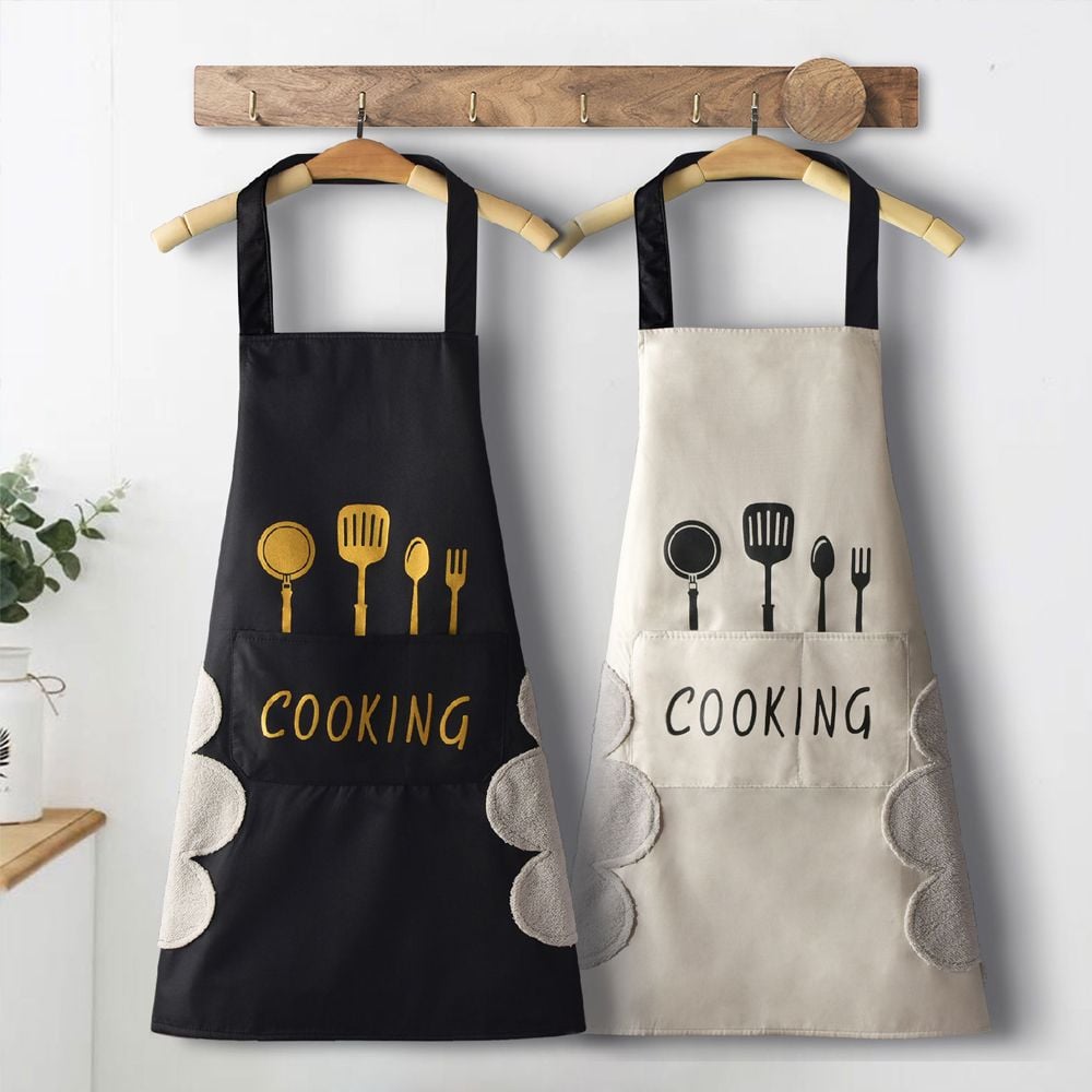 핸드타월 방수 앞치마 주방 어린이집 공방 업소용 블랙