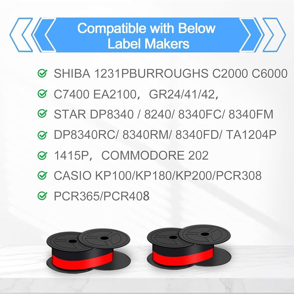GR24 GR24BR 범용 트윈 스풀 BR80c, 11216용 P 1197 (15팩) 프린터와 포렐론 El R3027 Sharp Nukote III, 계산기 사용 교체품, Data - 상세 이미지 2